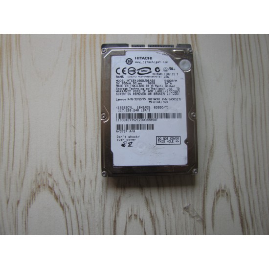 هارد نوت بوک هیتاچی 60 گیگ  /Hitachi H.D.D 60 GB 