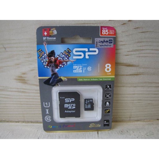 کارت حافظه ميکرو اس دي سيليکون پاور 8گيگابايت | Silicon Power microSDHC 8GB