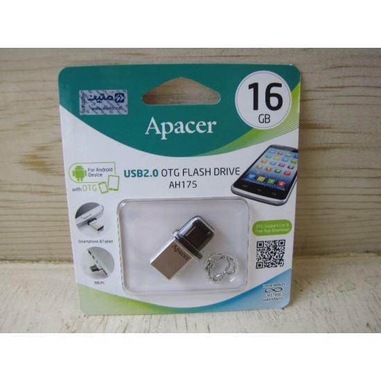 فلش مموری اپيسر مدل AH175 OTG ظرفيت 16گيگابايت | Apacer AH175 OTG USB Mobile Flash Memory- 16GB