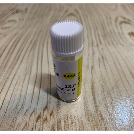 توپ قلع (بال) 0.4 میلیمتری سفید | Soldering ball 0.4 mm white توپ قلع (بال) 0.4 میلیمتری سفید | Soldering ball 0.4 mm white