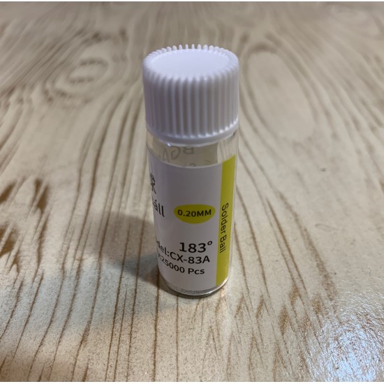 توپ قلع (بال) 0.20 میلیمتری سفید | Soldering ball 0.20 mm white توپ قلع (بال) 0.20 میلیمتری سفید | Soldering ball 0.20 mm white