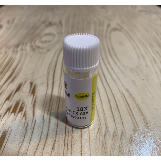 توپ قلع (بال) 0.30 میلیمتری سفید | Soldering ball 0.30 mm white توپ قلع (بال) 0.30 میلیمتری سفید | Soldering ball 0.30 mm white