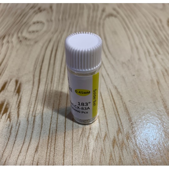 توپ قلع (بال) 0.45 میلیمتری سفید | Soldering ball 0.45 mm white توپ قلع (بال) 0.45 میلیمتری سفید | Soldering ball 0.45 mm white