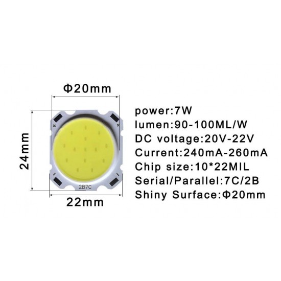 ال ای دی پاور نور طبیعی 7 وات 2B7C |COB LED 5W 2B7C