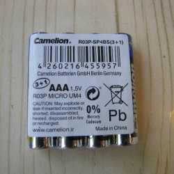 باطری  نیم قلمی 1.5 ولت /  battery camelion  1.5v 