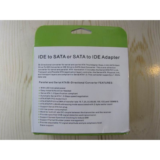تبدیل دو طرفه ساتا به آی دی ای | SATA Bilateral IDE  